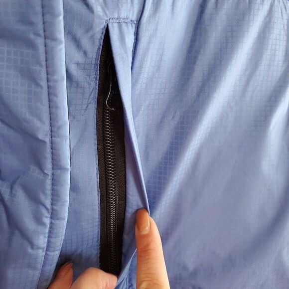 Men's Vest Black Blue M Feather Down Reversible Unisex Puffer - Picture 4 of 9